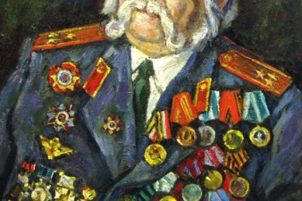 Виталий Васильевич Смирнов – ветеран ВОВ. 2002. Холст, масло. 94х66. ВОКГ